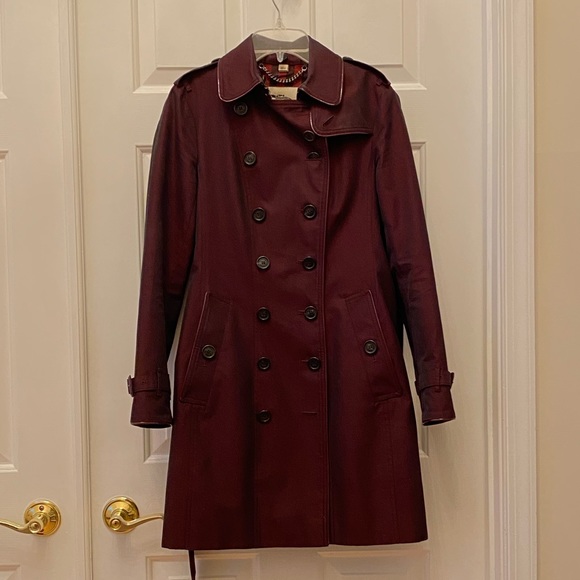 Burberry Jackets & Blazers - Burberry Deep Red Trench Coat